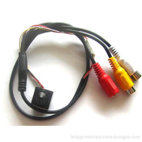 Wide Voltage Mini CCTV Box Camera Audio Video Security Color Camera 3.6-24V 90deg 480tvl